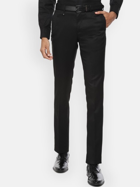 

V Dot Men Black Skinny Fit Solid Formal Trousers