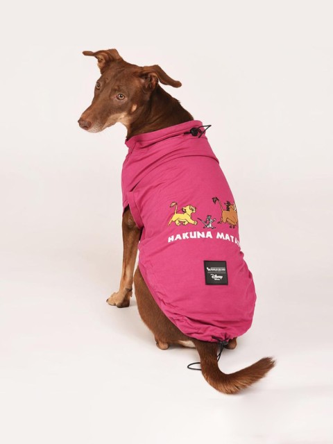 

Heads Up For Tails Pink Printed Disney Simba Dog T-Shirt, Red