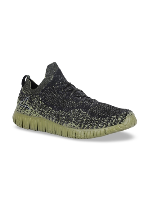 

Power Men Green And Black Mesh Running Shoes