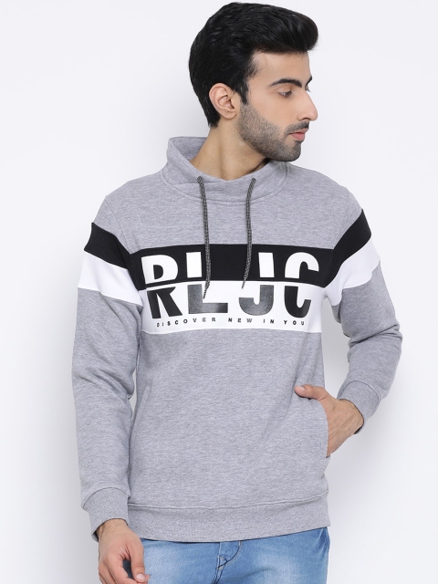 

Richlook Men Grey Printed Sweatshirt