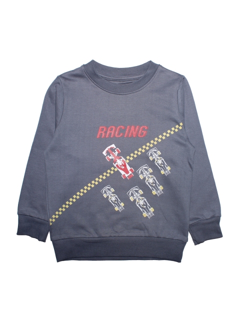 

KiddoPanti Boys Grey Printed Sweatshirt