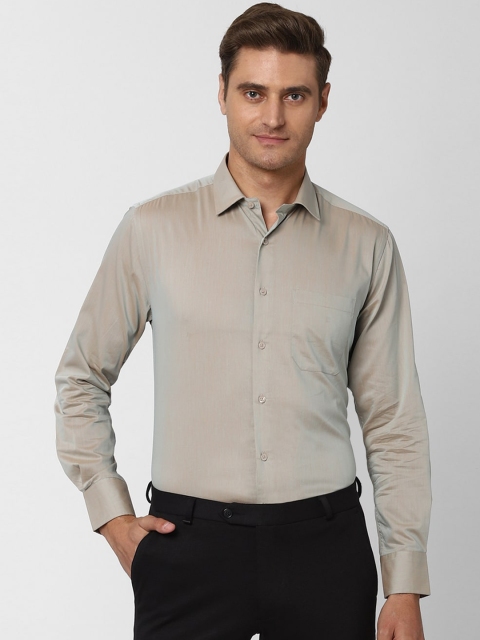 

Peter England Men Khaki Slim Fit Solid Formal Shirt