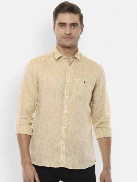 

Louis Philippe Sport Men Beige Slim Fit Solid Casual Linen Shirt