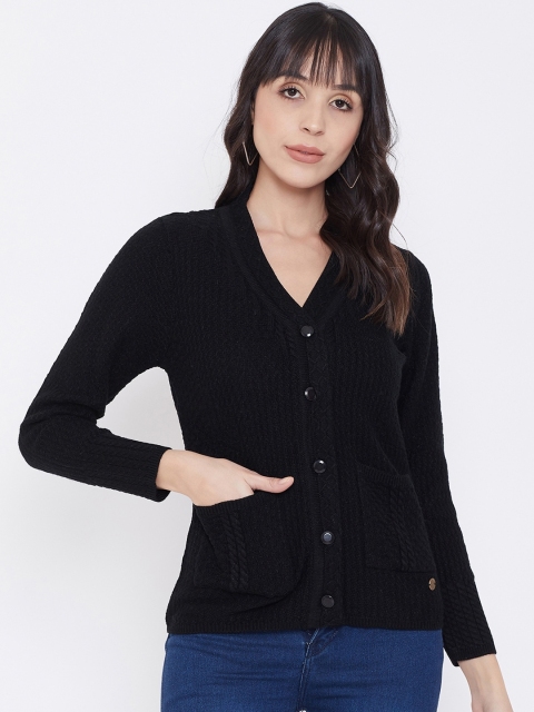 

NEVA Women Black Solid Cardigan