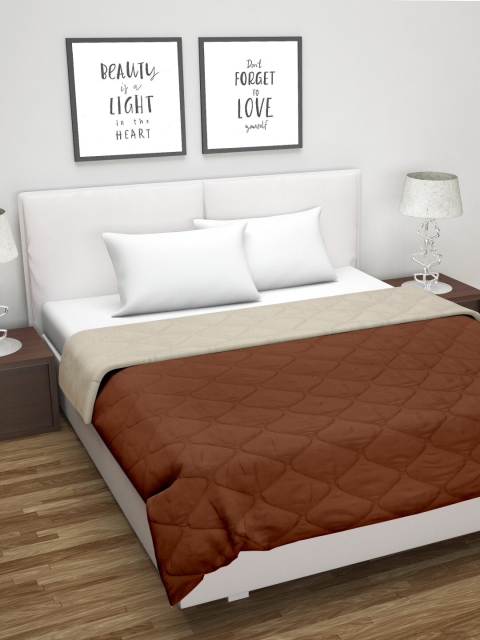 

Divine Casa Brown Solid 210 GSM Micro Polyester Reversible Double Bed Comforter