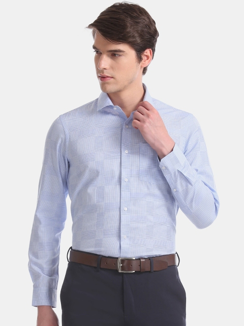 

Arrow Men Slim Fit Check Shirt, Blue