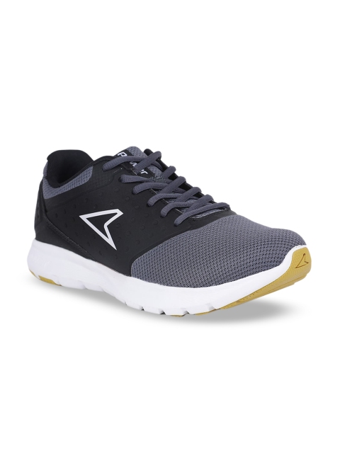 

Power Men Black & Grey Solid Running Sports Shoes