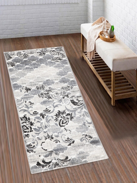 

SPACES Grey Ethnic Motif Print Floor Runner