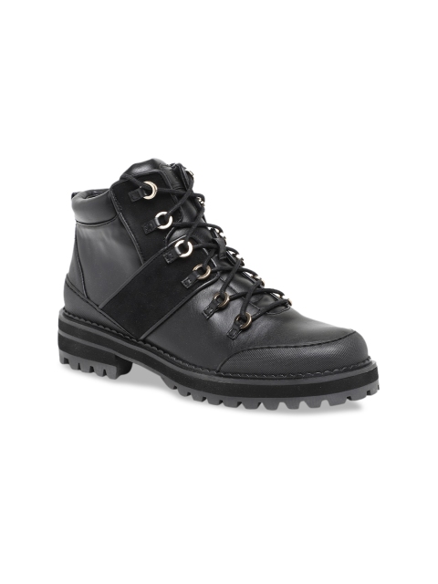 

CHARLES & KEITH Women Black Solid Heeled Boots