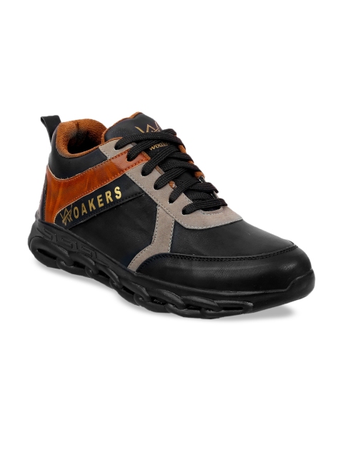 

Woakers Men Black & Brown Stylish Running Shoes