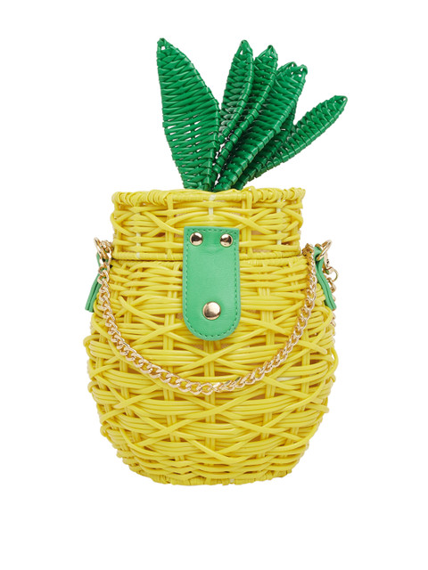 

Call It Spring Yellow & Green Textured Handheld Bag