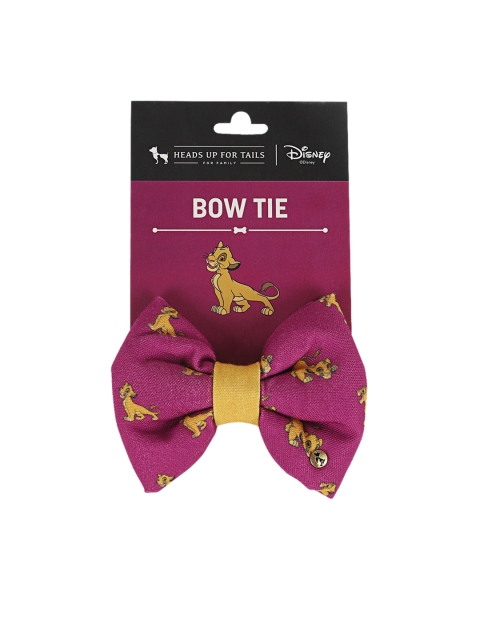 

Heads Up For Tails Purple & Yellow Printed Disney Simba Dog Bow Tie