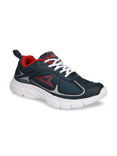 

Power Men Navy Blue & White Running Shoes