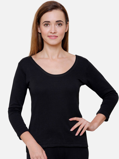 

BODYCARE INSIDER Women Black Solid Thermal Top