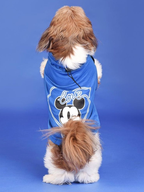 

Heads Up For Tails Blue Disney Mickey Mouse Printed Dog T-Shirt