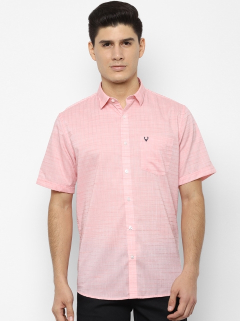 

Allen Solly Men Peach-Coloured Slim Fit Solid Casual Shirt
