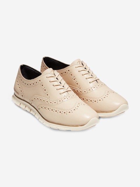 

Cole Haan Women Beige Leather Brogues