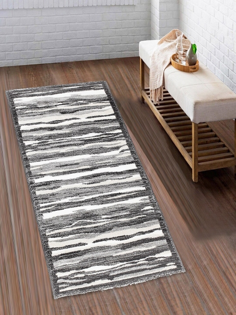 

SPACES Black & Grey Abstract Print Floor Runner