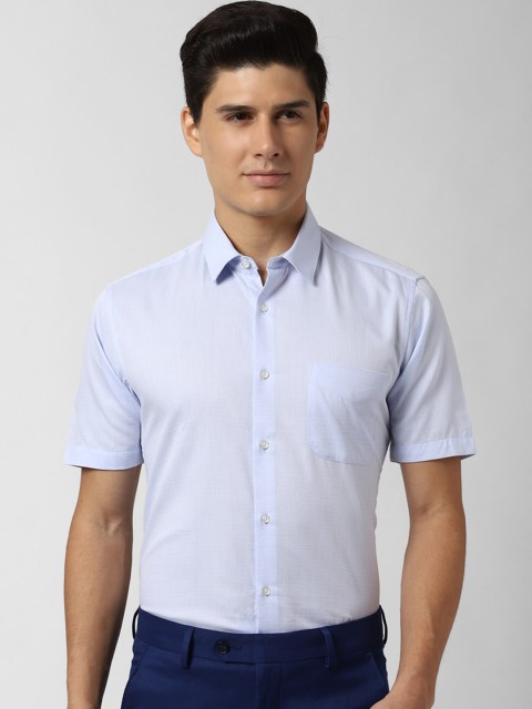

Peter England Men Blue Regular Fit Printed Formal Shirt