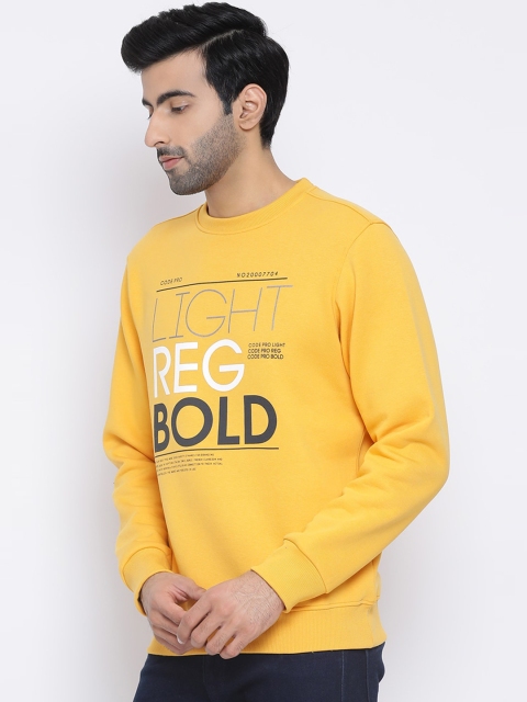 

Richlook Men Yellow Printed Sweatshirt
