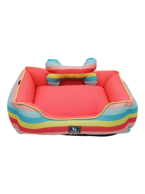 

Heads Up For Tails Multicoloured Rainbow Popsicle Lounger Dog Bed, Multi