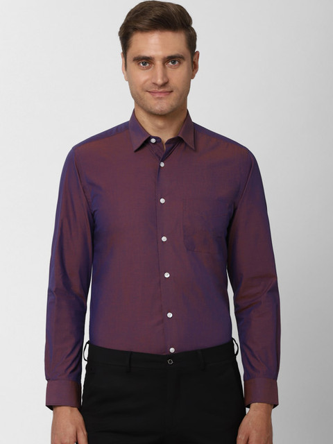 

Peter England Elite Men Purple Slim Fit Solid Formal Shirt