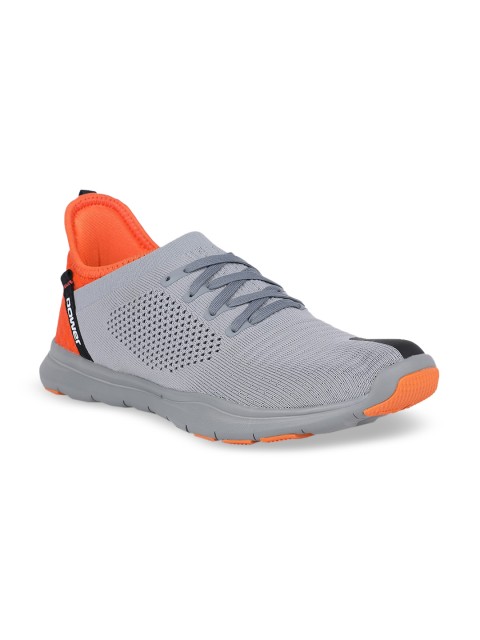 

Power Men Grey Woven Design Mesh Mid-Top Sneakers