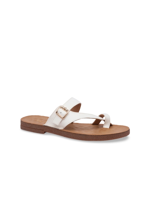 

Inc 5 Women White Solid One Toe Flats