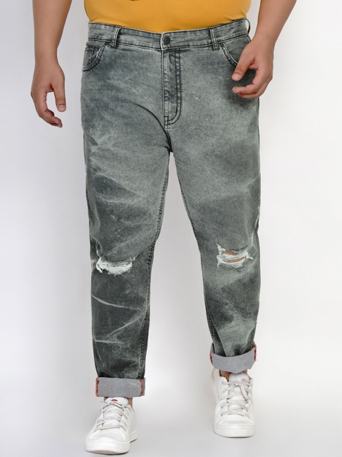 

John Pride Men Olive Green Plus Size Stretchable Jeans