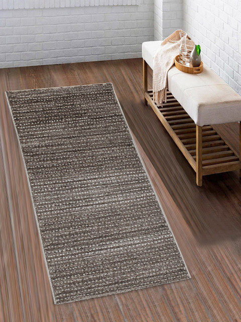 

SPACES Brown Striped Floor Runner