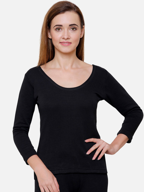 

BODYCARE INSIDER Women Black Solid Thermal Top