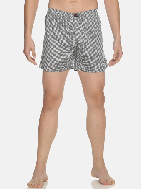 

IVOC Men Navy Blue & Grey Printed Pure Cotton Boxers IOMBS02SC03L35-4313