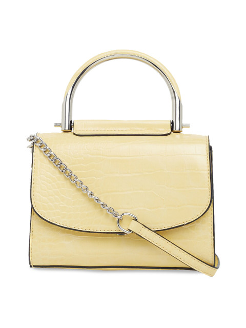 

Call It Spring Yellow Textured Satchel