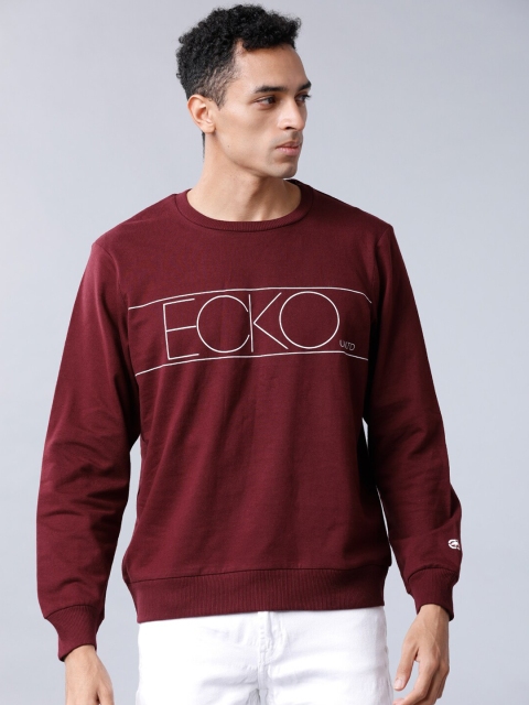 

Ecko Unltd Men Maroon Printed Sweatshirt