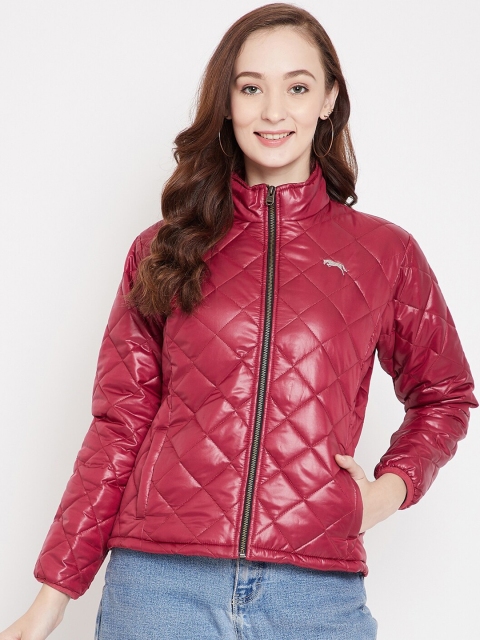 

JUMP USA Women Red Solid Lightweight Quilted Jacket