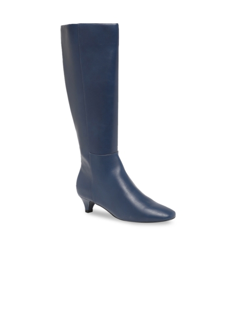 

CHARLES & KEITH Women Blue Solid Heeled Boots