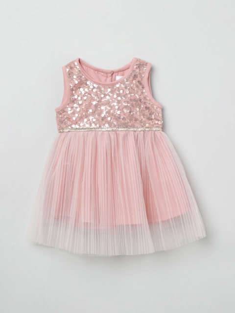 

max Girls Pink Embellished Fit and Flare Dress
