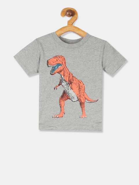 

GAP Boys Grey Printed Round Neck T-shirt