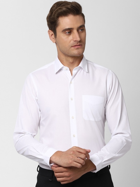 

Peter England Men White Slim Fit Solid Formal Shirt