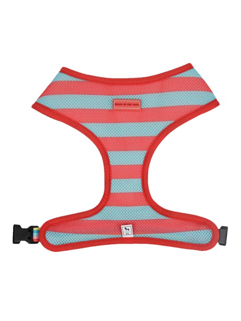 

Heads Up For Tails Orange & Green Striped Rainbow Popsicle Reversible Dog Harness, Multi