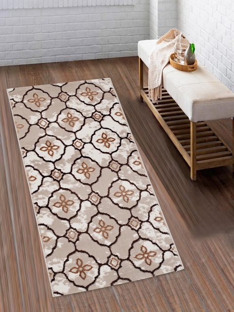 

SPACES Brown Geometric Print Floor Runner