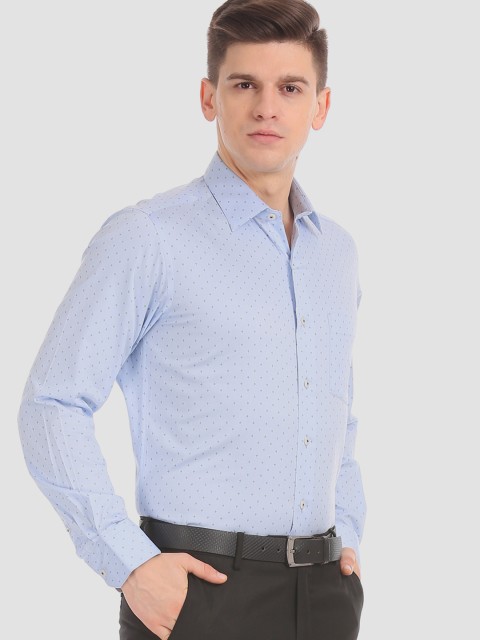 

Arrow Men Blue Regular Fit Printed Formal Shirt