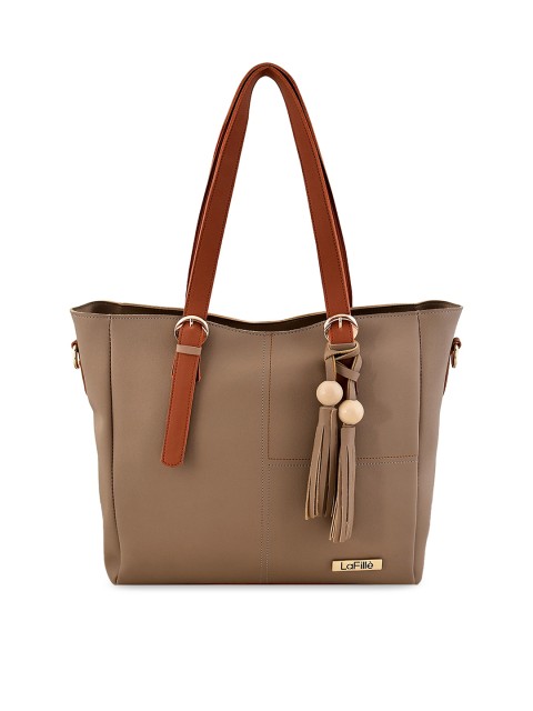 

LaFille Beige Solid Shoulder Bag