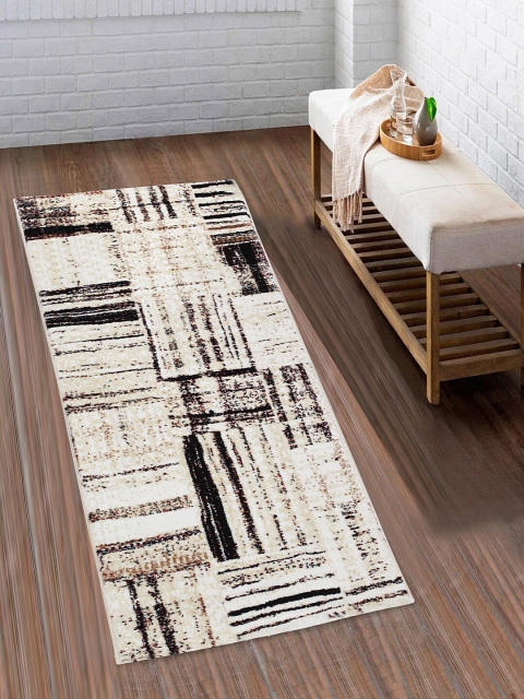 

SPACES Cream & Brown Geometric Print Floor Runner
