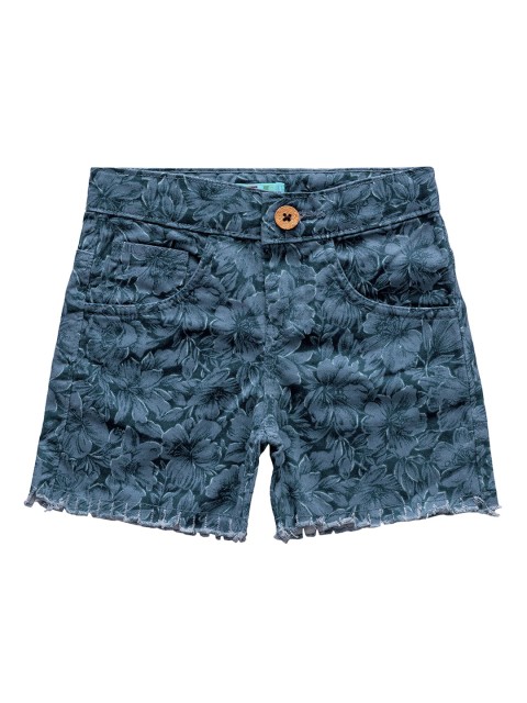 

Kid Studio Girls Blue Printed Regular Fit Regular Shorts