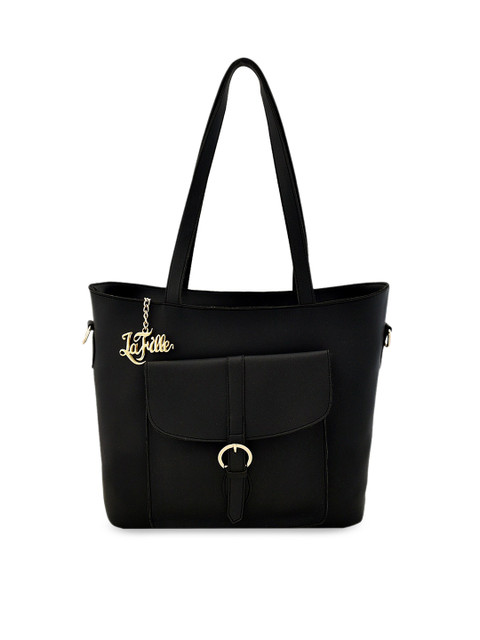 

LaFille Black Solid Shoulder Bag