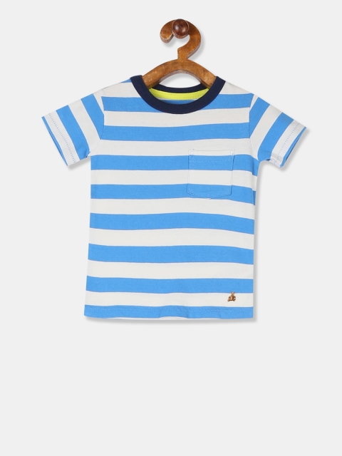 

GAP Baby Blue Patch Pocket Striped Tee