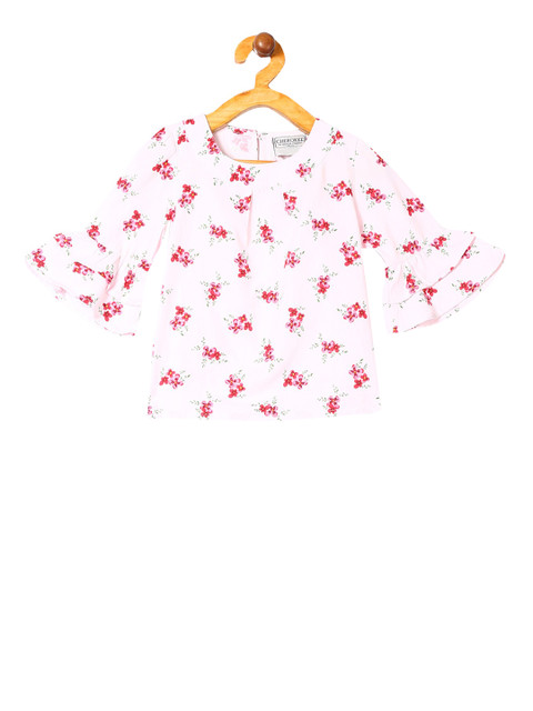 

Cherokee Girls Pink Printed Top