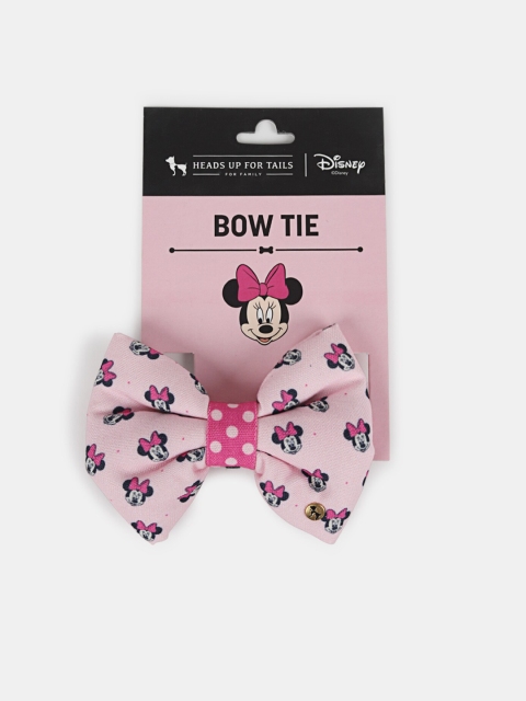 

Heads Up For Tails X Disney Pink Minnie Mouse Printed Dog Bow Tie