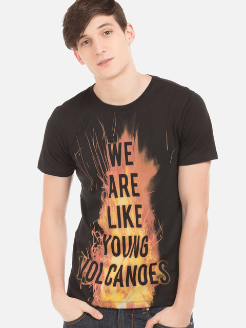 

Colt Men Black Printed Round Neck T-shirt